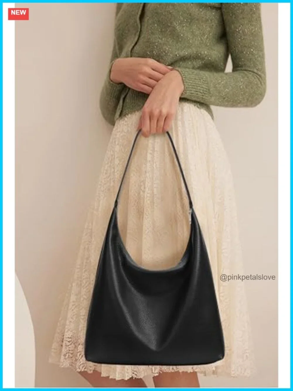 Vegan Leather Hobo Tote Bag with Zipper Closure Large Capacity Work Bag